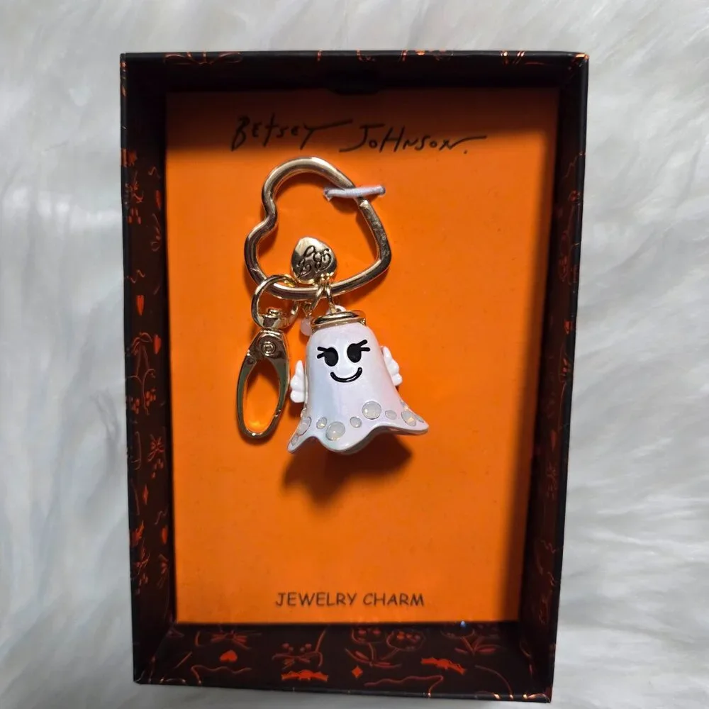 Betsey Johnson Ghost Jewelry Charm Keychain